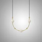 Серия подвесных светильников арочной формы с элементами из испанского мрамора и брашированой латуни VERITY C от ImperiumLoft