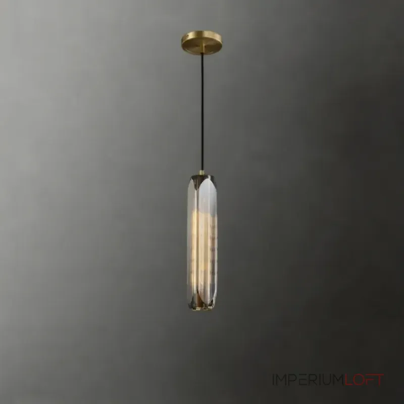 Дизайнерский подвесной светильник с вытянутым цилиндрическим плафоном из ограненного хрусталя ERFURT Grey от ImperiumLoft Дизайнерский подвесной светильник с вытянутым цилиндрическим плафоном из ограненного хрусталя ERFURT Grey от ImperiumLoft