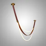 Светильник в виде кожаного ремня с закрепленными на нём двумя гибкими силиконовыми шнурами в текстильной оплетке с LED подсветкой OBERT B P2 3000 4000 6000K от ImperiumLoft