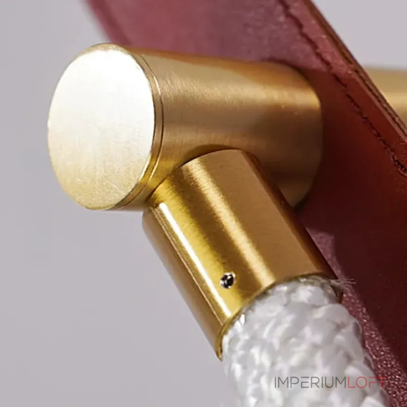 Светильник в виде кожаного ремня с закрепленными на нём двумя гибкими силиконовыми шнурами в текстильной оплетке с LED подсветкой OBERT B P2 3000 4000 6000K от ImperiumLoft