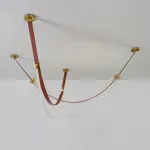 Светильник в виде кожаного ремня с закрепленными на нём двумя гибкими силиконовыми шнурами в текстильной оплетке с LED подсветкой OBERT B P2 3000 4000 6000K от ImperiumLoft