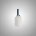 Светильники-подвесы с матовыми стеклянными плафонами IRIS W A Dark Blue от ImperiumLoft