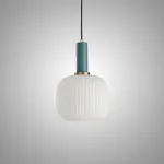 Светильники-подвесы с матовыми стеклянными плафонами IRIS W B Dark Blue от ImperiumLoft