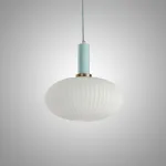 Светильники-подвесы с матовыми стеклянными плафонами IRIS W C Blue от ImperiumLoft