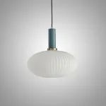 Светильники-подвесы с матовыми стеклянными плафонами IRIS W C Dark Blue от ImperiumLoft