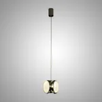 Светодиодный светильник на стойке с тремя дисковидными плафонами из фактурного стекла ручной работы и дополнительным направленным вниз источником света ULF TRIO от ImperiumLoft