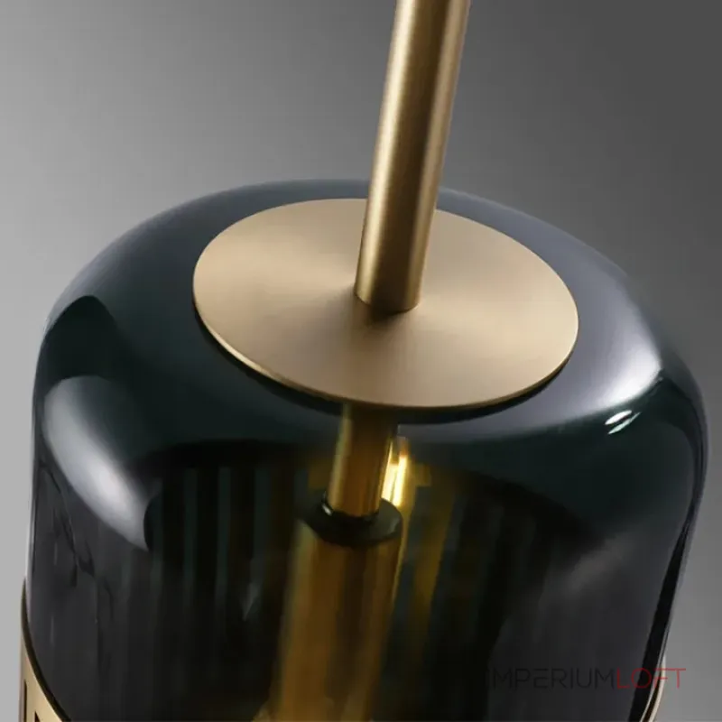 Светильник на металлической стойке и плафоном из стекла TRAIT Green от ImperiumLoft