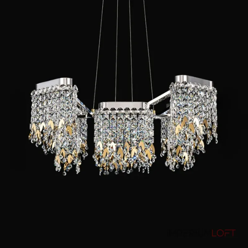 Серия светодиодных люстр на лучевом каркасе с рассеивателями в виде подвесок из многогранных хрустальных камней FORSETE L8 от ImperiumLoft Серия светодиодных люстр на лучевом каркасе с рассеивателями в виде подвесок из многогранных хрустальных камней FORSETE L8 от ImperiumLoft