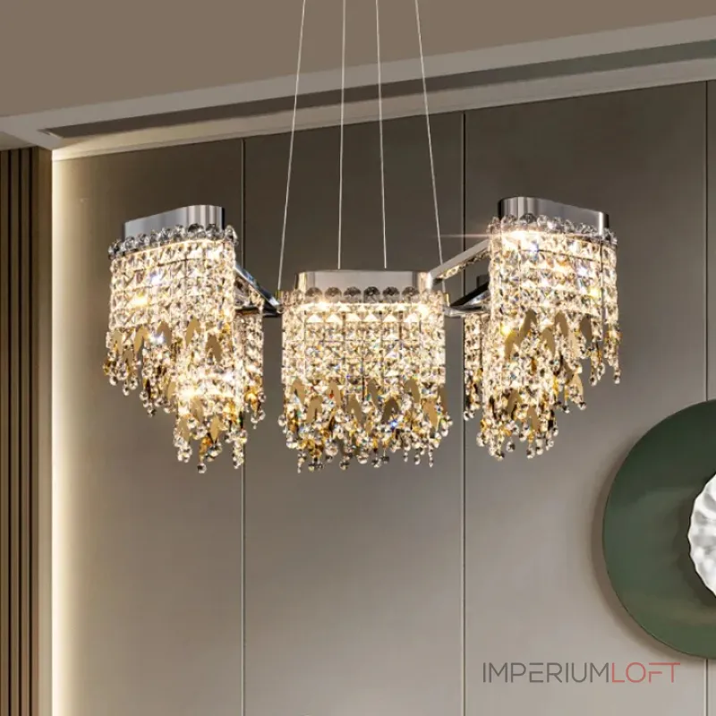 Серия светодиодных люстр на лучевом каркасе с рассеивателями в виде подвесок из многогранных хрустальных камней FORSETE L8 от ImperiumLoft Серия светодиодных люстр на лучевом каркасе с рассеивателями в виде подвесок из многогранных хрустальных камней FORSETE L8 от ImperiumLoft