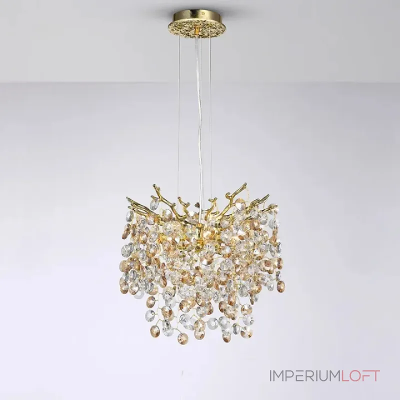 Серия люстр с подвесным декором из прозрачного и тонированного хрусталя на ветвистом каркасе FLAMB L3 от ImperiumLoft Серия люстр с подвесным декором из прозрачного и тонированного хрусталя на ветвистом каркасе FLAMB L3 от ImperiumLoft