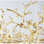 Серия люстр с подвесным декором из стеклянных капель на ветвистом каркасе люстра WATERDROPS L10 Goldот ImperiumLoft