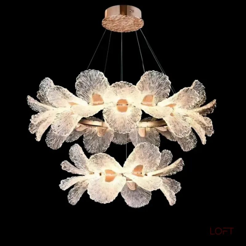 Кольцевая светодиодная люстра c рассеивателями в виде цветов из фактурного акрила PAULIN D50 D80 от ImperiumLoft Кольцевая светодиодная люстра c рассеивателями в виде цветов из фактурного акрила PAULIN D50 D80 от ImperiumLoft