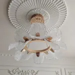 Кольцевая светодиодная люстра c рассеивателями в виде цветов из фактурного акрила PAULIN D50 от ImperiumLoft