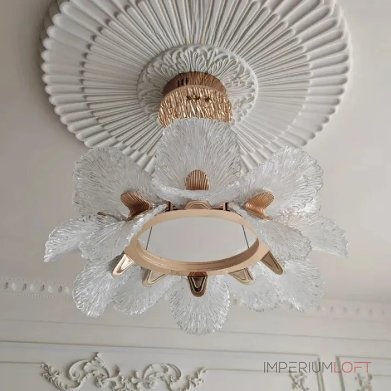 Кольцевая светодиодная люстра c рассеивателями в виде цветов из фактурного акрила PAULIN D50 от ImperiumLoft