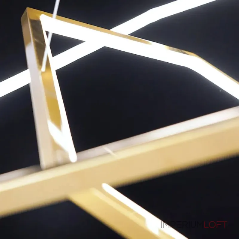 Серия светодиодных люстр в виде комбинации трех гексагональных колец IMPRESS LUX D100 D120 D150 от ImperiumLoft