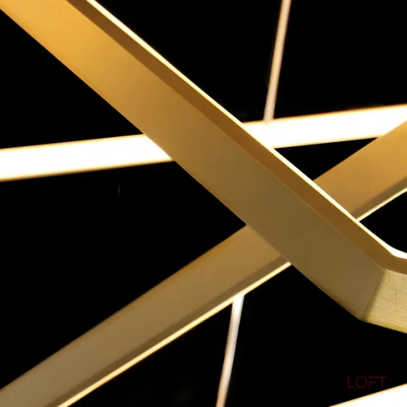 Серия светодиодных люстр в виде комбинации трех гексагональных колец IMPRESS LUX D100 D120 D150 от ImperiumLoft