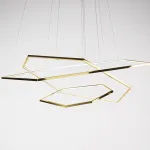 Серия светодиодных люстр в виде комбинации трех гексагональных колец IMPRESS LUX D100 D120 D150 от ImperiumLoft