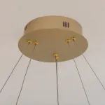 Серия дизайнерских люстр на струнном подвесе с изогнутыми кольцевыми плафонами с внутренней LED-подсветкой DANIELA D80 от ImperiumLoft 