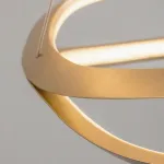 Серия дизайнерских люстр на струнном подвесе с изогнутыми кольцевыми плафонами с внутренней LED-подсветкой DANIELA D80 от ImperiumLoft 