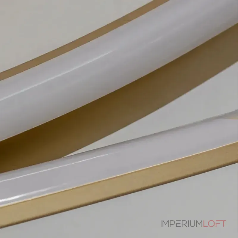 Серия дизайнерских люстр на струнном подвесе с изогнутыми кольцевыми плафонами с внутренней LED-подсветкой DANIELA D80 от ImperiumLoft 