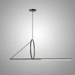 Светодиодный светильник в виде горизонтального стержня на оригинальном подвесе SIRIS L170 от ImperiumLoft