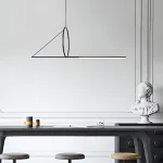 Светодиодный светильник в виде горизонтального стержня на оригинальном подвесе SIRIS L170 от ImperiumLoft