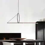 Светодиодный светильник в виде горизонтального стержня на оригинальном подвесе SIRIS L170 от ImperiumLoft