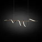 Реечный светодиодный светильник со спиралевидным корпусом из чернёной латуни ADONIS B L150 от ImperiumLoft