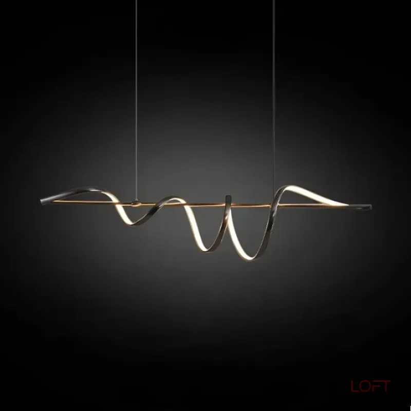 Реечный светодиодный светильник со спиралевидным корпусом из чернёной латуни ADONIS B L150 от ImperiumLoft