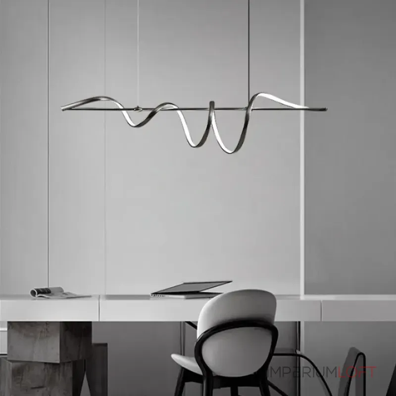 Реечный светодиодный светильник со спиралевидным корпусом из чернёной латуни ADONIS B L150 от ImperiumLoft