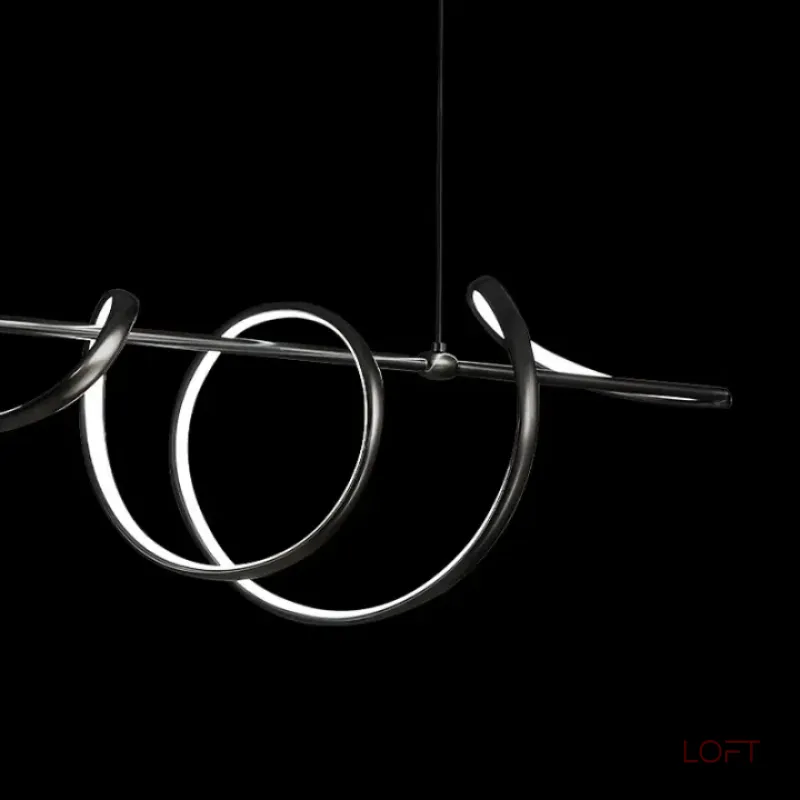 Реечный светодиодный светильник со спиралевидным корпусом из чернёной латуни ADONIS B L150 от ImperiumLoft