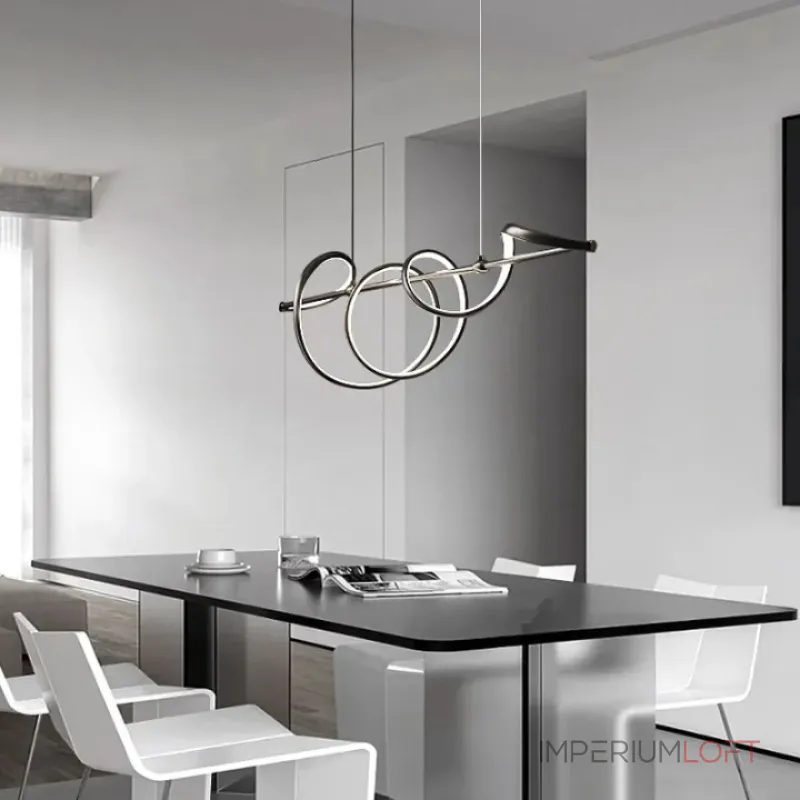 Реечный светодиодный светильник со спиралевидным корпусом из чернёной латуни ADONIS B L150 от ImperiumLoft