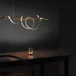 Реечный светодиодный светильник со спиралевидным корпусом из чернёной латуни ADONIS B L150 от ImperiumLoft