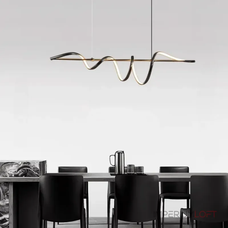 Реечный светодиодный светильник со спиралевидным корпусом из чернёной латуни ADONIS B L150 от ImperiumLoft