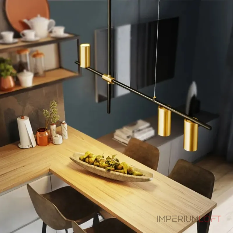 Серия светильников с цилиндрическими плафонами на рейке Kosta Long L140 от ImperiumLoft