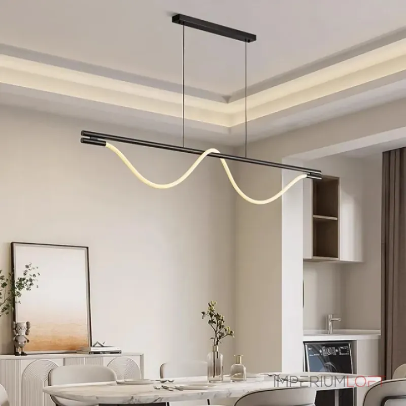 Реечный светильник с оптическим силикагелем и гибким плетеным волокном Lite Curve Long L160 от ImperiumLoft