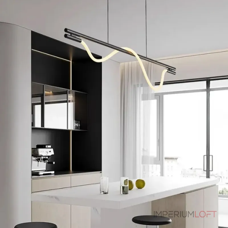 Реечный светильник с оптическим силикагелем и гибким плетеным волокном Lite Curve Long L160 от ImperiumLoft