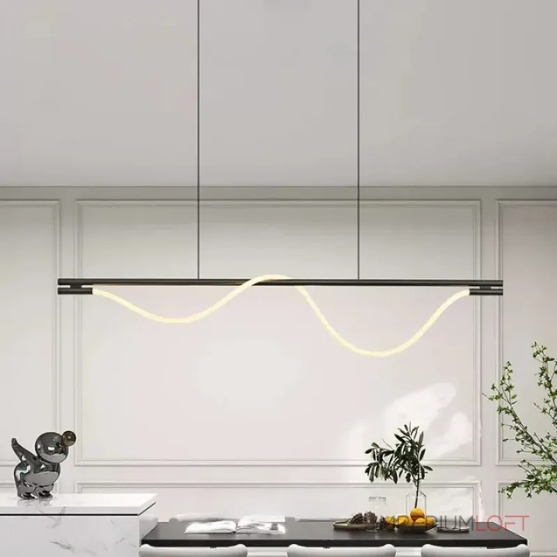 Реечный светильник с оптическим силикагелем и гибким плетеным волокном Lite Curve Long L160 от ImperiumLoft