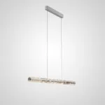 Серия реечных светодиодных светильников с цилиндрическими плафонами из хрустального стекла с узором Light Trail L122 от ImperiumLoft