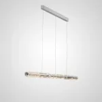 Серия реечных светодиодных светильников с цилиндрическими плафонами из хрустального стекла с узором Light Trail L162 от ImperiumLoft