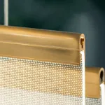 Готовая комбинация подвесных светильников в виде сложенных оптических светодиодных пластин Lumina Silk P5 Plank от ImperiumLoft