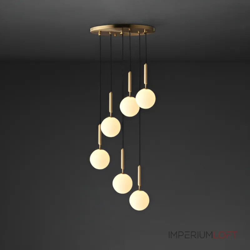 Комбинации подвесных светильников с шарообразными плафонами из стекла Luminary Orbit P6 White от ImperiumLoft Комбинации подвесных светильников с шарообразными плафонами из стекла Luminary Orbit P6 White от ImperiumLoft