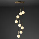 Комбинации подвесных светильников с шарообразными плафонами из стекла Luminary Orbit P8 White от ImperiumLoft