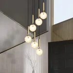 Комбинации подвесных светильников с шарообразными плафонами из стекла Luminary Orbit P6 Clear от ImperiumLoft