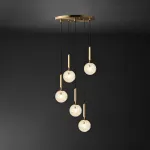Комбинации подвесных светильников с шарообразными плафонами из стекла Luminary Orbit P5 Clear от ImperiumLoft