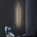 Серия настенных стержневых светильников на цилиндрическом креплении Opulent B Gold L100 ImperiumLoft