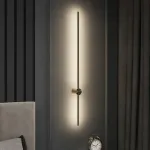 Серия настенных стержневых светильников на цилиндрическом креплении Opulent A Black L100 ImperiumLoft