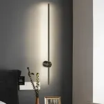 Серия настенных стержневых светильников на цилиндрическом креплении Opulent A Black L100 ImperiumLoft