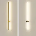 Серия настенных стержневых светильников на цилиндрическом креплении Opulent A Black L100 ImperiumLoft