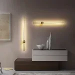 Серия настенных стержневых светильников на цилиндрическом креплении Opulent A Gold L80 ImperiumLoft